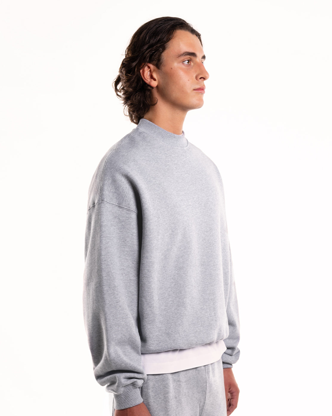 TONES® GREY MARL CREWNECK