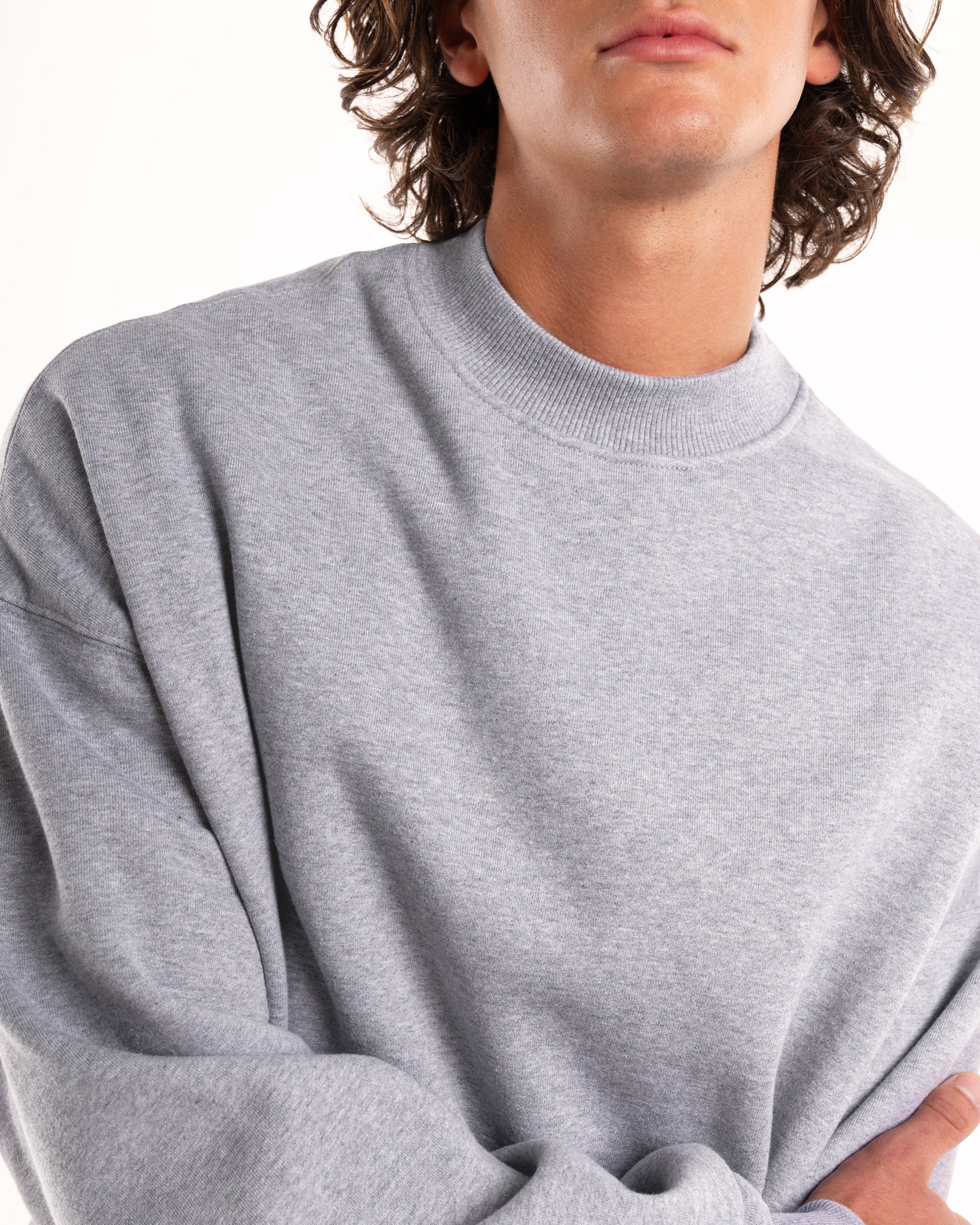 TONES® GREY MARL CREWNECK